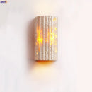 Axyaa Striped Stone LED Wall Lights Yellow Travertine Vintage Bedside Lamp