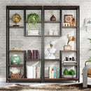 Axyaa Industrial Tall 8-Shelf Bookcase for Stylish Storage and Display
