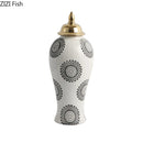 Axyaa Large Ceramic Vase for Flower Arrangement and Hydroponic Displays
