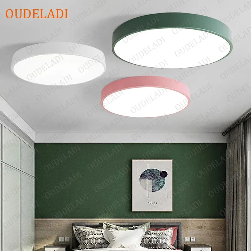 Axya Colorful Round LED Ceiling Light for Living Room Bedroom Children's Room