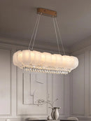 Axyaa Luxury Gold Crystal Chandelier for Dining Room and Kitchen Island