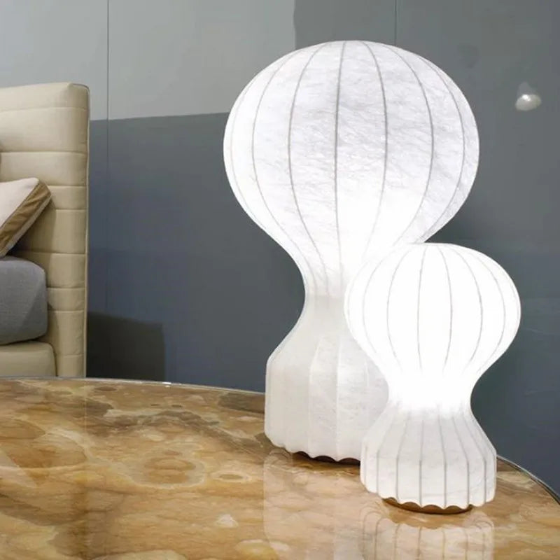 Axyaa Nordic Silk Table Lamp for Living Room Study Bedroom