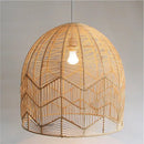 Axyaa Retro Rattan Pendant Lights Vintage Suspension Luminaire