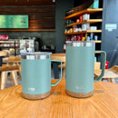 Axyaa Stainless Steel Coffee Mug with Handle & Lid, Insulated Water Cup