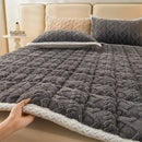 Axyaa Thick Fleece Bed Blanket & Mattress Pad for Winter - Double Bed Protectant