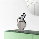 Axyaa Geometric Ceramic Vase Kettle Double-eared Flower Vase - Creative Terrarium Home Decor