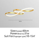 Axyaa LED Circle Ring Chandelier - Minimalist Aluminum Light, Dimmable for Living Room
