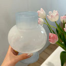 Axyaa Glass Vase: Elegant Minimalist Art Home Decor Piece