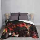 Axyaa Winter Anime Style Kurumi Blanket: Super Warm Flannel Throw for Bed & Couch
