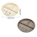 Axyaa Stackable 3-Compartment Fruit Salad Dinner Plate | Microwave Safe Cake Dessert Dishes