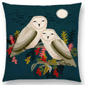 Axyaa Bird-Floral Teacup & Lepidoptera Cushion Cover for Decor & Sofa