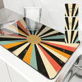 Axyaa Geometric Solar Kitchen Drying Mat - Quick Dry Dish Draining Mat