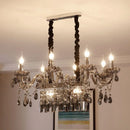 Axyaa Crystal Chandelier Dining Room Pendant Light.
