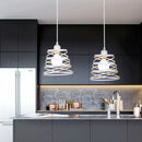 Axyaa Spiral Swirl Pendant LED Light Shade for Living Room and Kitchen