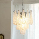 Axyaa Crystal Glass Chandelier: Elegant Villa Duplex Staircase Light