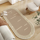 Axyaa Thick Line Oval Bedside Carpet 2024 - Non Slip French Japanese Style Rug
