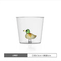 Axyaa Cactus Bunny Duck Clear Glass Tumbler Cup - Table Decor Drinkware