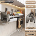 Axyaa Stainless Steel Kitchen Wall Rack Seasoning Storage Organizer