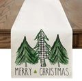 Christmas Tree Printed Table Runner by Axyaa: Festive Home Party Decor
