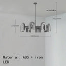 Axyaa LED U-shaped Pendant Chandelier: Modern Nordic Ceiling Hanging Lamp