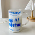 Axyaa 1000ml Glass Cups with Lid & Straw, Cute Coffee Mugs, Big Drinkware