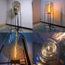 Axyaa Smoke Gray Glass Floor Lamp Industrial Style Nordic Creative Personality