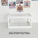 Axyaa 2-Layer Desktop Storage Organizer with Hanging Box for Dorm Cosmetics & Stationery