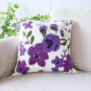 Axyaa Embroidered Floral Pillowcase 45X45 - Sofa Cushion Cover Home Decor