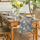 Snowman Christmas Table Runner by Axyaa: Festive Farmhouse Decor for Dining Party