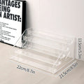 Clear Acrylic Makeup Organizer Rack by Axyaa - Cosmetic Storage Stand for Eyeshadow, Lipstick, Powder