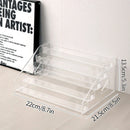 Clear Acrylic Makeup Organizer Rack by Axyaa - Cosmetic Storage Stand for Eyeshadow, Lipstick, Powder
