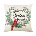 Christmas Decor Pillow Cover 18x18 in Linen Throw - Axyaa Home Decor