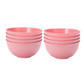 Axyaa Pink Vertical Grain Bowl Set - Pack of 8
