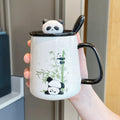 Axyaa Cute Panda Ceramic Mug | Funny Breakfast Tea Coffee Cup | Personalized Gift Drinkware