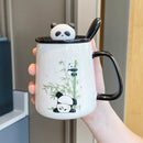 Axyaa Cute Panda Ceramic Mug | Funny Breakfast Tea Coffee Cup | Personalized Gift Drinkware