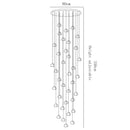 Axyaa Crystal Ball LED Chandelier for Living Room, Kitchen, Staircase, Mall, Villa, Hotel, Loft