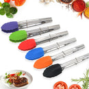 Axyaa Silicone Head Food Tongs with Stainless Steel Handle
