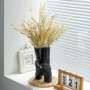 Axyaa Ceramic Ballet Shoes Vase: Artistic Desktop Decor & Dried Flower Arrangement Accessory