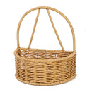 Axyaa Imitation Rattan Kitchen Storage Basket Brown with Handle