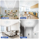 Axyaa Lotus LED Ceiling Lamp - Dimmable Warm/Cold Light, Remote Control, Decorative Art Lighting