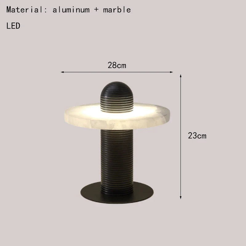 Axyaa Nordic Marble Table Lamp 3000K Gold Black Aluminum Home Art Deco