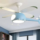 Axyaa Helicopter Fan Chandelier Cartoon Ceiling Lamps LED Fixture for Children's Bedroom