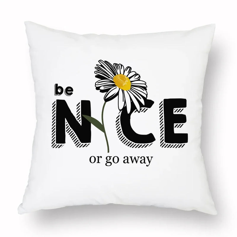 Axyaa Yellow Daisy Peach Skin Pillowcase