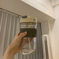 Axyaa Glass Water Bottle with Lid & Straw - Portable & Anti-scalding Cup
