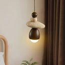 Axyaa Stone Running Antique Wooden Headboard Pendant Lamp Yellow Stone Retro Restaurant Lamp