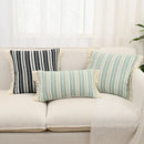 Axyaa Striped Jacquard Pillowcase Cojines 45X45 Simple Throw Pillow Cotton Polyester