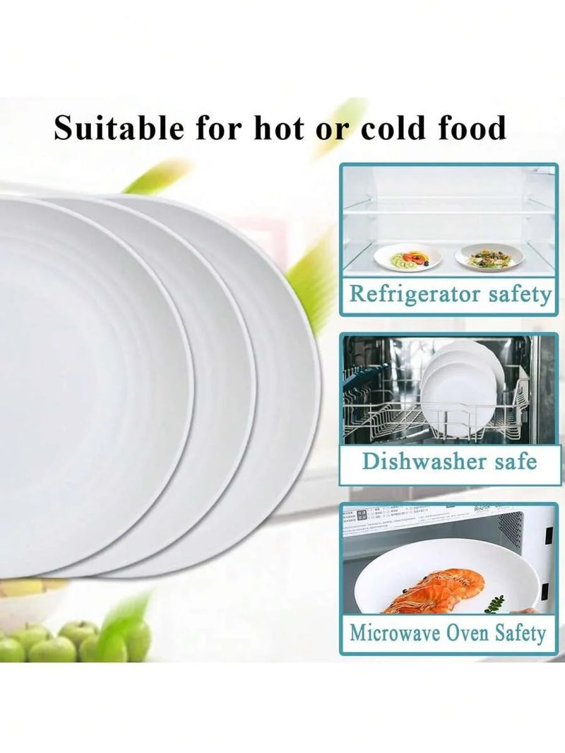 Axyaa Reusable Dessert Plates - Set of 8/12, Microwave & Dishwasher Safe, Ideal for Home, Parties & Outdoor