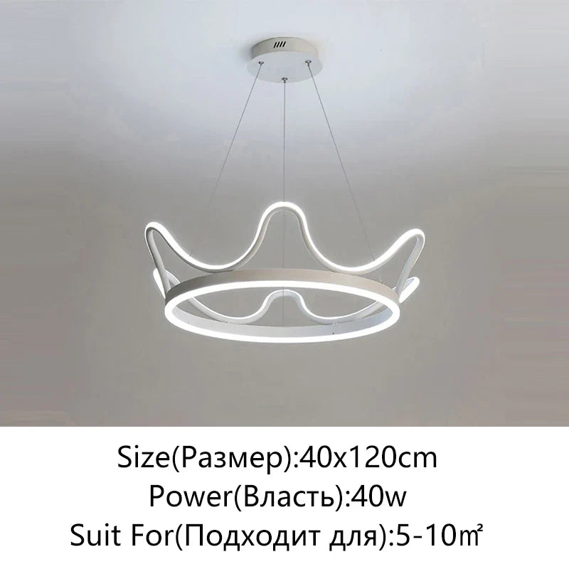 Modern Nordic LED Crown Chandelier by Axyaa - Elegant Lighting Fixture for Dining Room