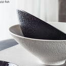 Axya Stone Pattern Ceramic Bowl Set for Dining and Home Tableware
