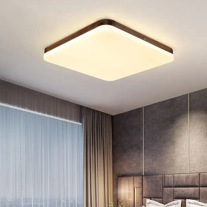 Nordic Wood Ceiling Light Bedroom Living Room Axyaa LED Home Lights